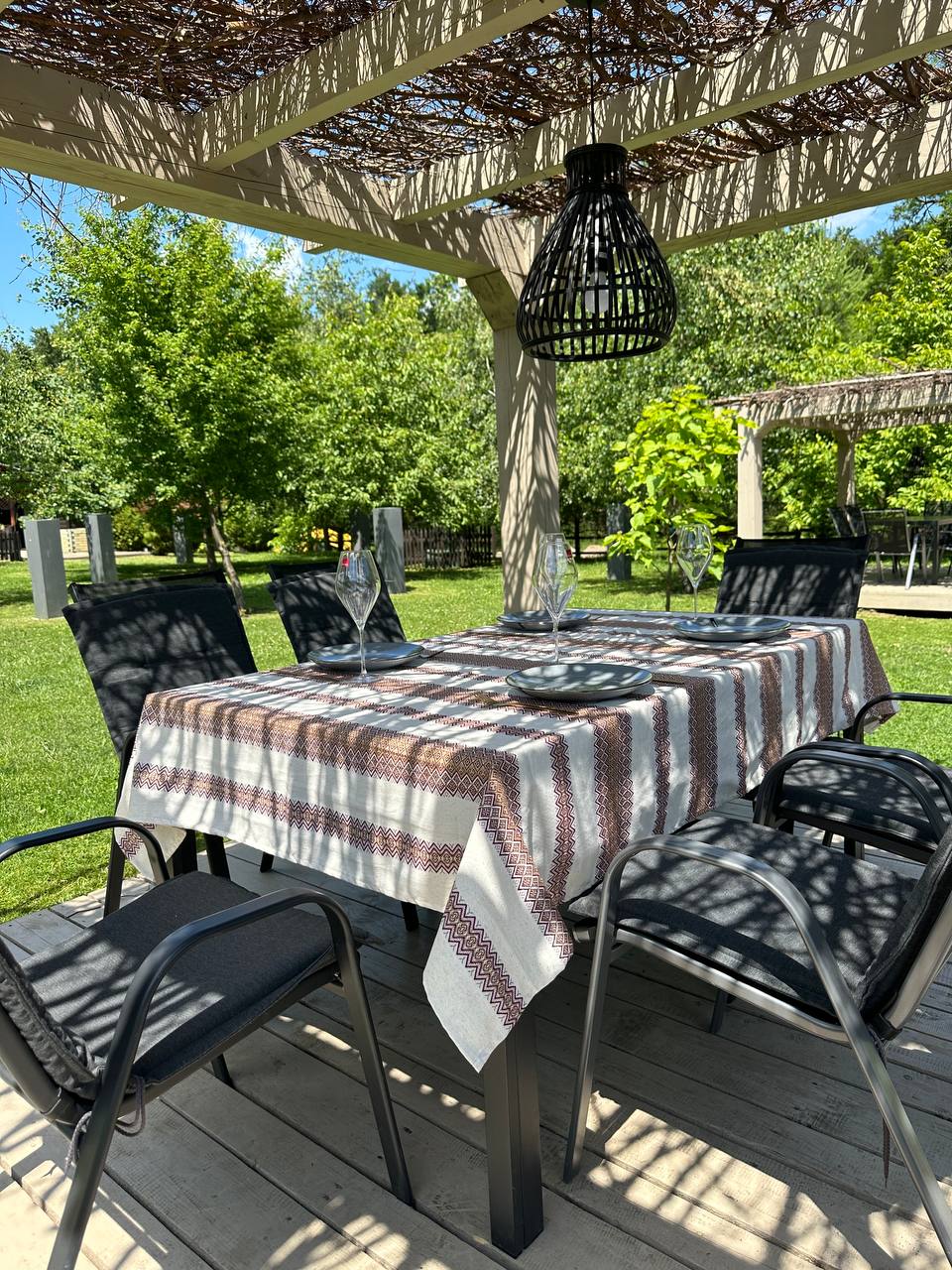 Ukrainian tablecloth embroidered linen, Ukrainian ornament, luxury quality (custom or standard size)