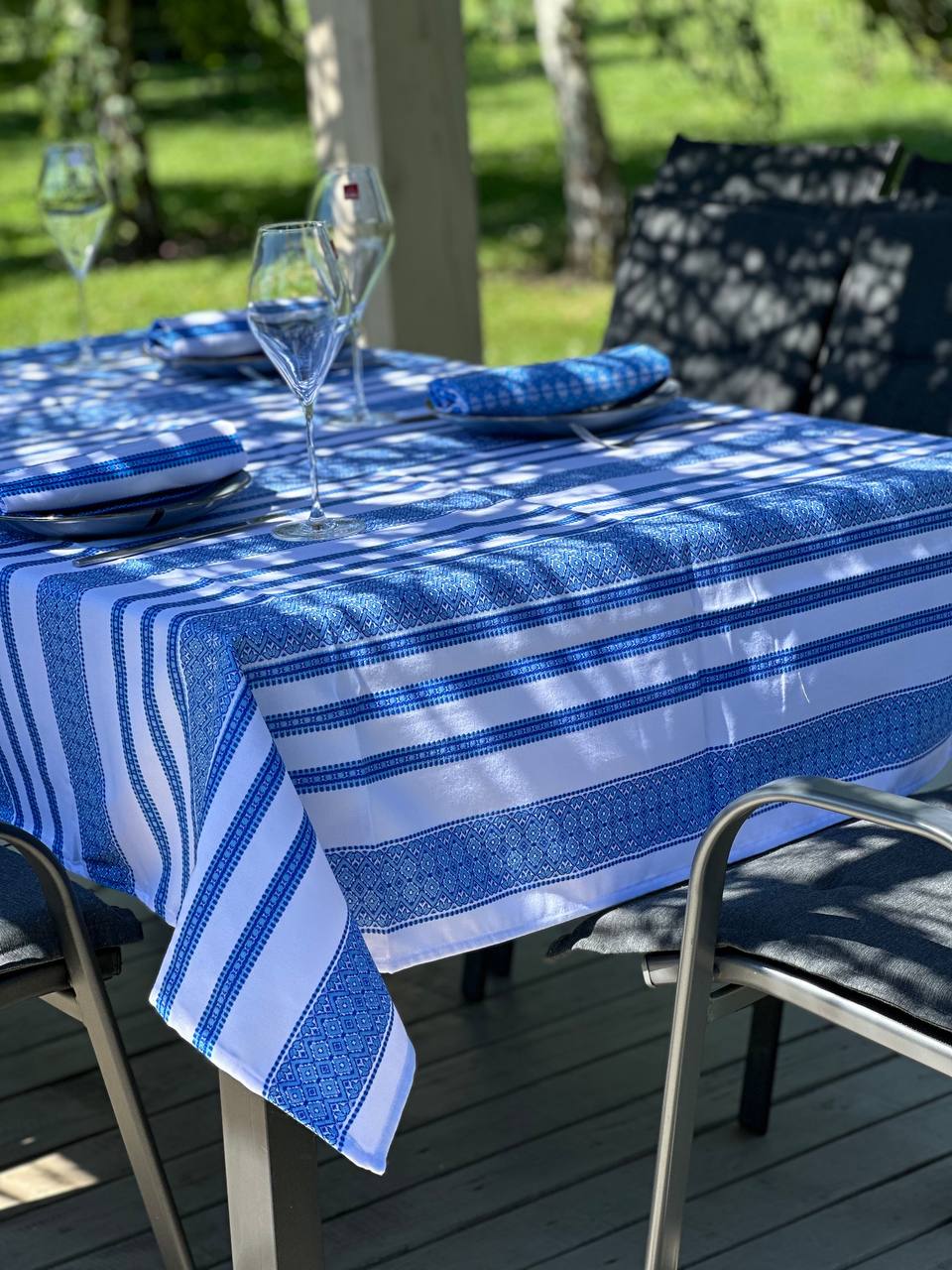 Ukrainian tablecloth embroidered linen, Ukrainian ornament, luxury quality (custom or standard size)