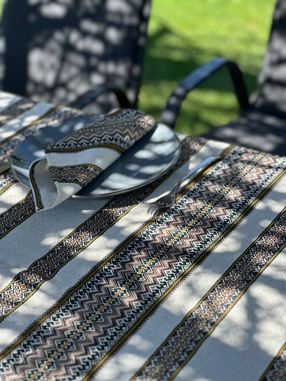 Ukrainian tablecloth embroidered linen, Ukrainian ornament, luxury quality (custom or standard size)