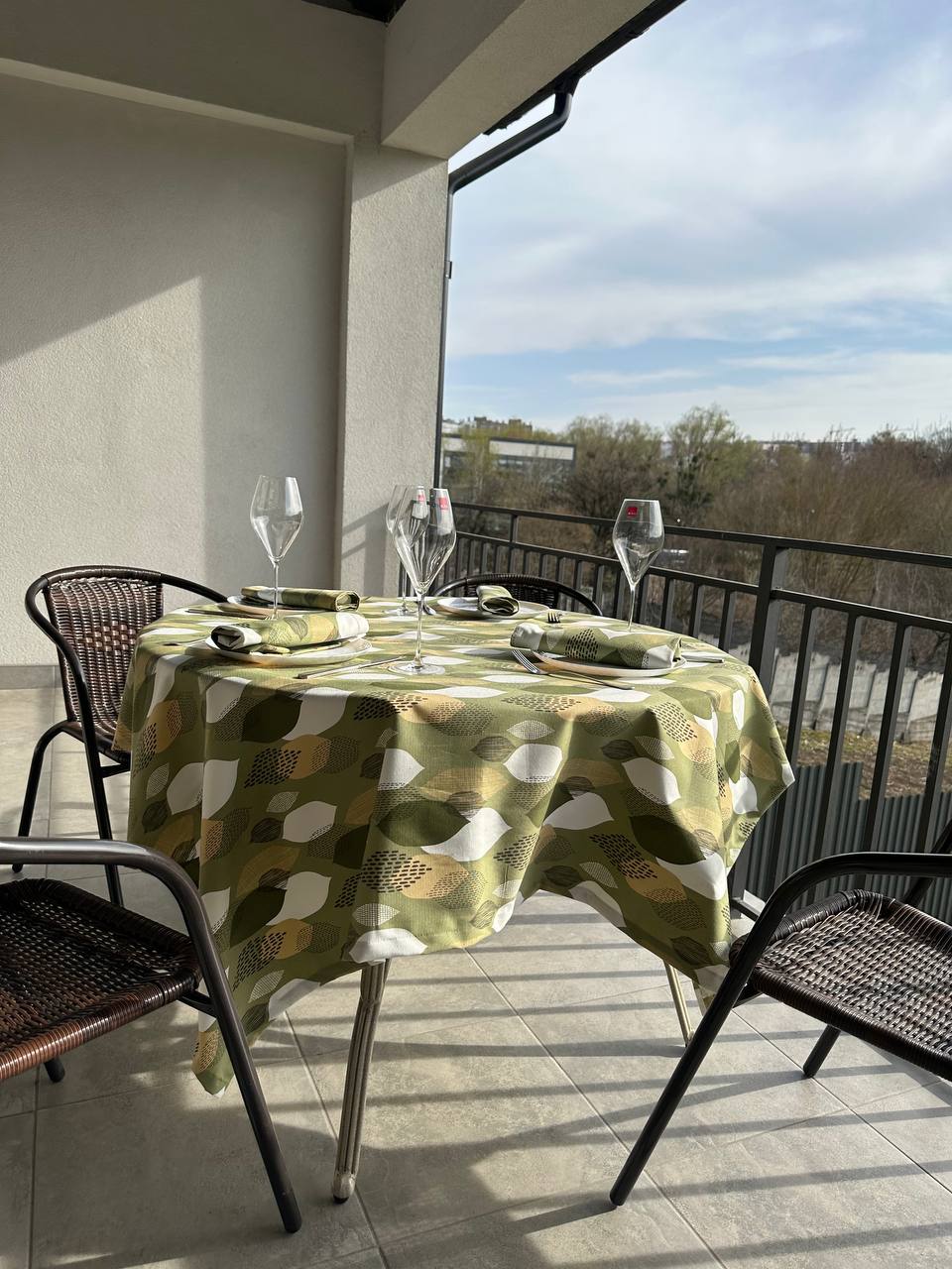 Linen waterproof tablecloth with Teflon, Geometry collection, luxury quality (custom or standard size)