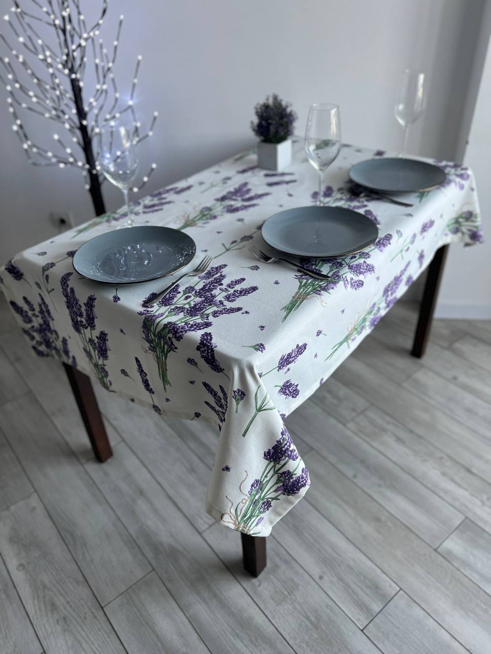 Linen waterproof tablecloth with Teflon, Geometry collection, luxury quality (custom or standard size)