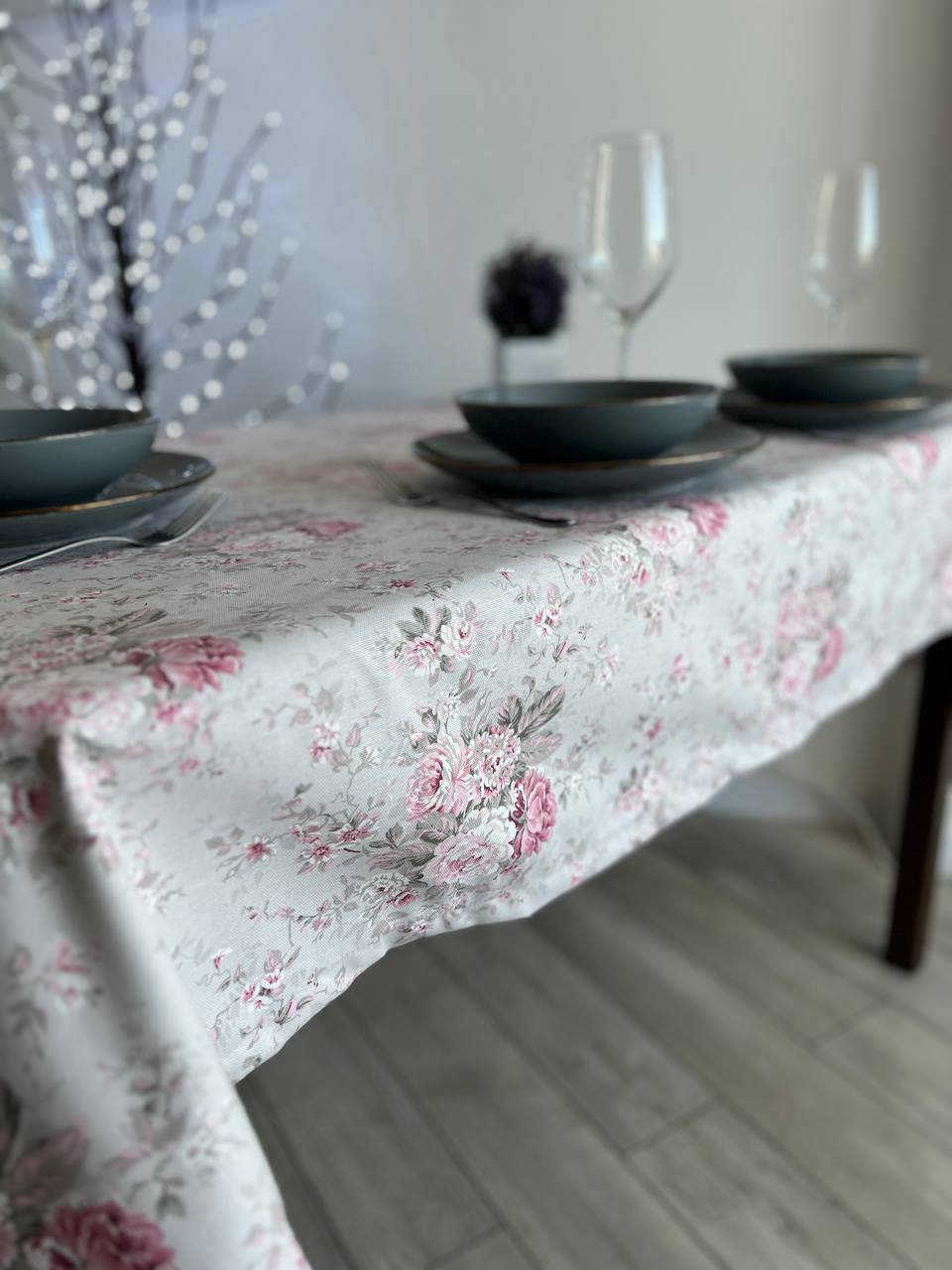 Linen waterproof tablecloth with Teflon, Geometry collection, luxury quality (custom or standard size)
