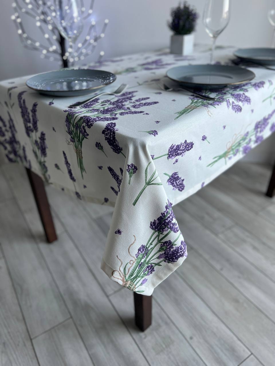 Linen waterproof tablecloth with Teflon, Geometry collection, luxury quality (custom or standard size)