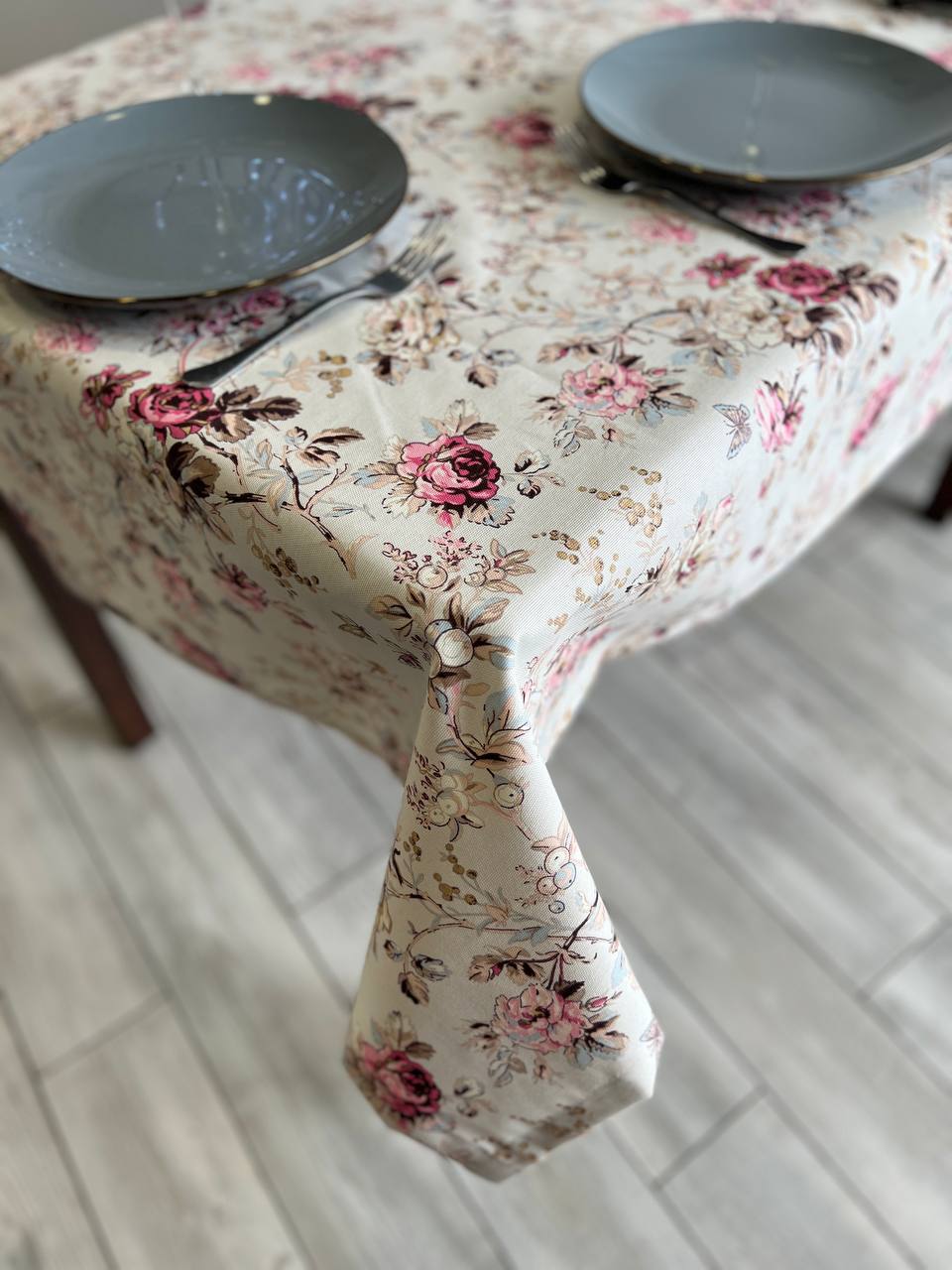 Linen waterproof tablecloth with Teflon, Geometry collection, luxury quality (custom or standard size)