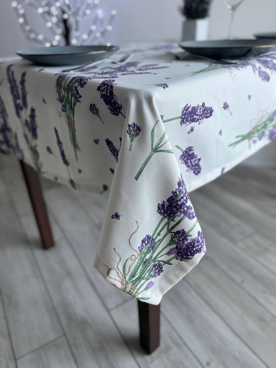Linen waterproof tablecloth with Teflon, Geometry collection, luxury quality (custom or standard size)