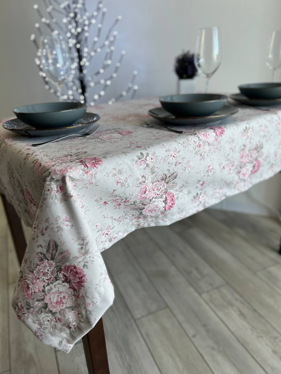 Linen waterproof tablecloth with Teflon, Geometry collection, luxury quality (custom or standard size)