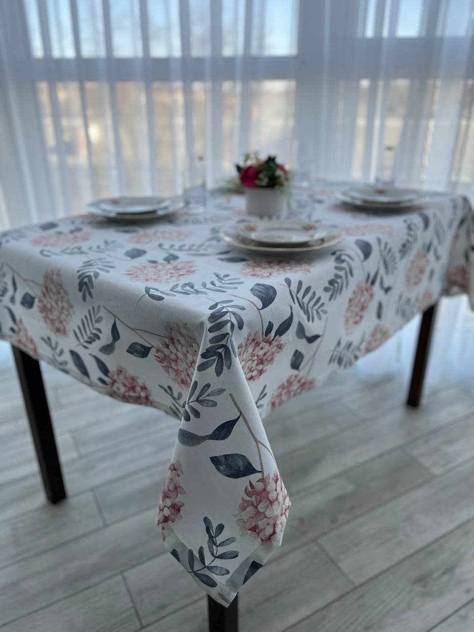 Linen waterproof tablecloth with Teflon, Geometry collection, luxury quality (custom or standard size)