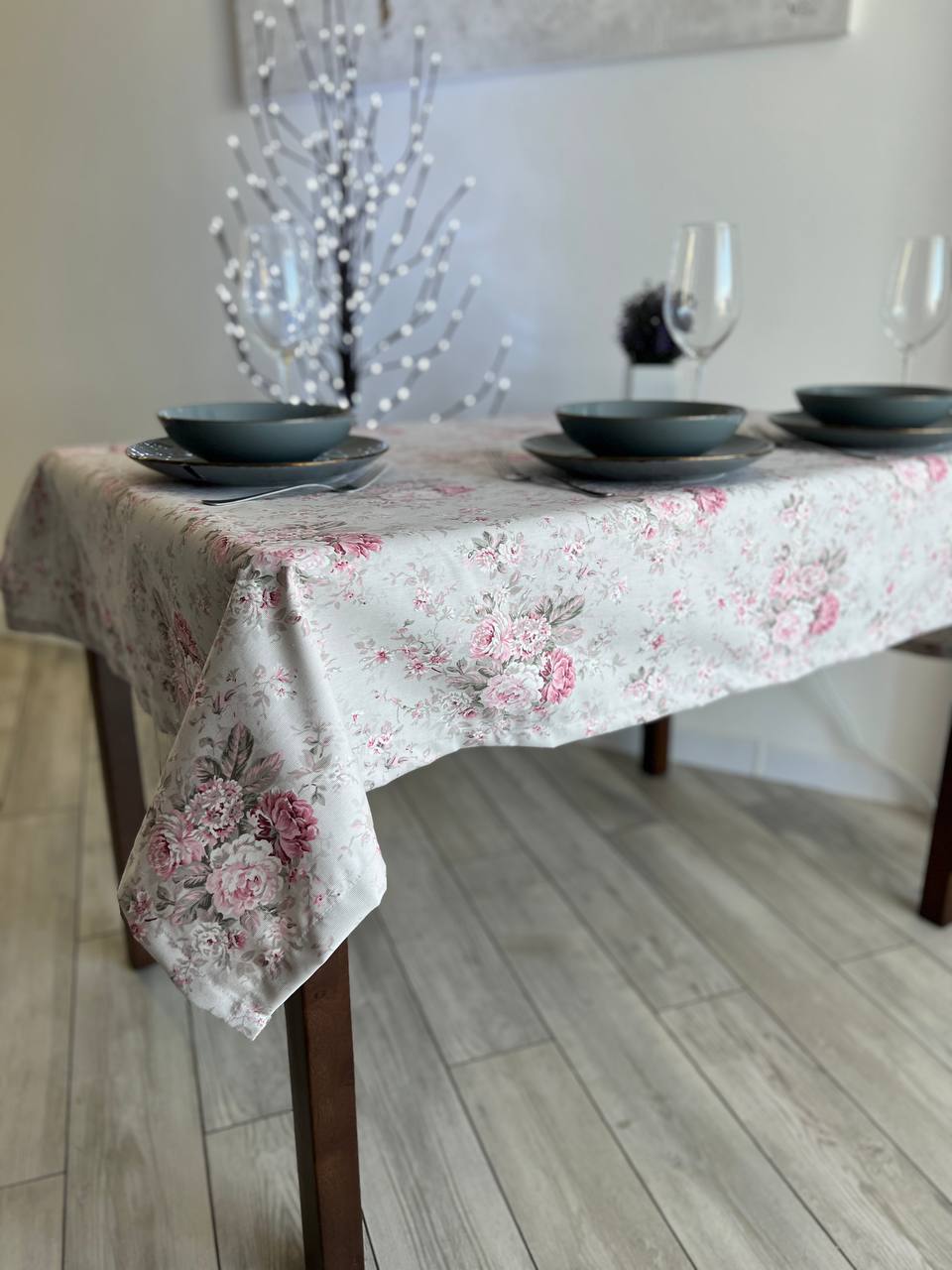 Linen waterproof tablecloth with Teflon, Geometry collection, luxury quality (custom or standard size)