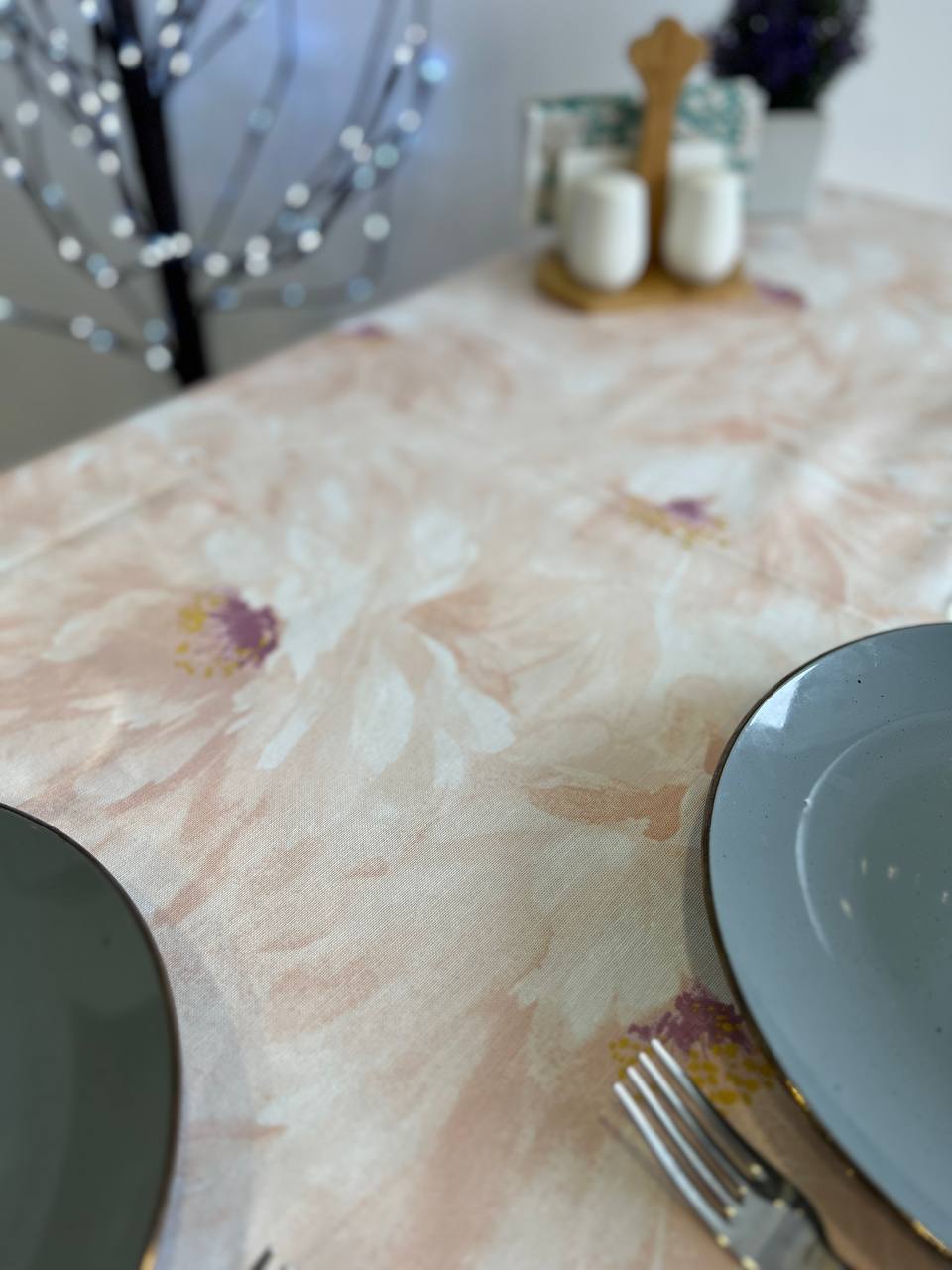 Linen waterproof tablecloth with Teflon, Geometry collection, luxury quality (custom or standard size)