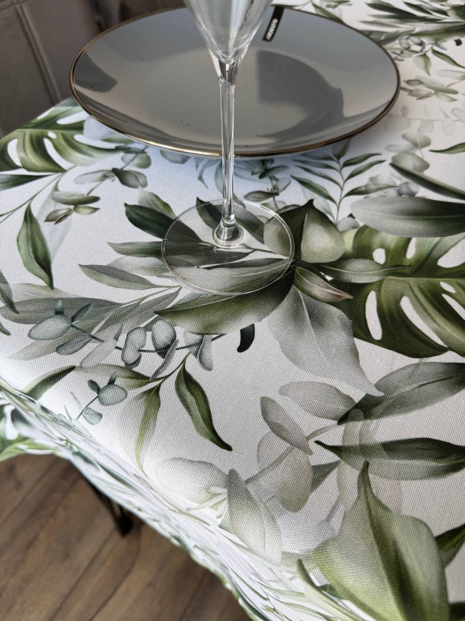 Linen waterproof tablecloth with Teflon, Geometry collection, luxury quality (custom or standard size)