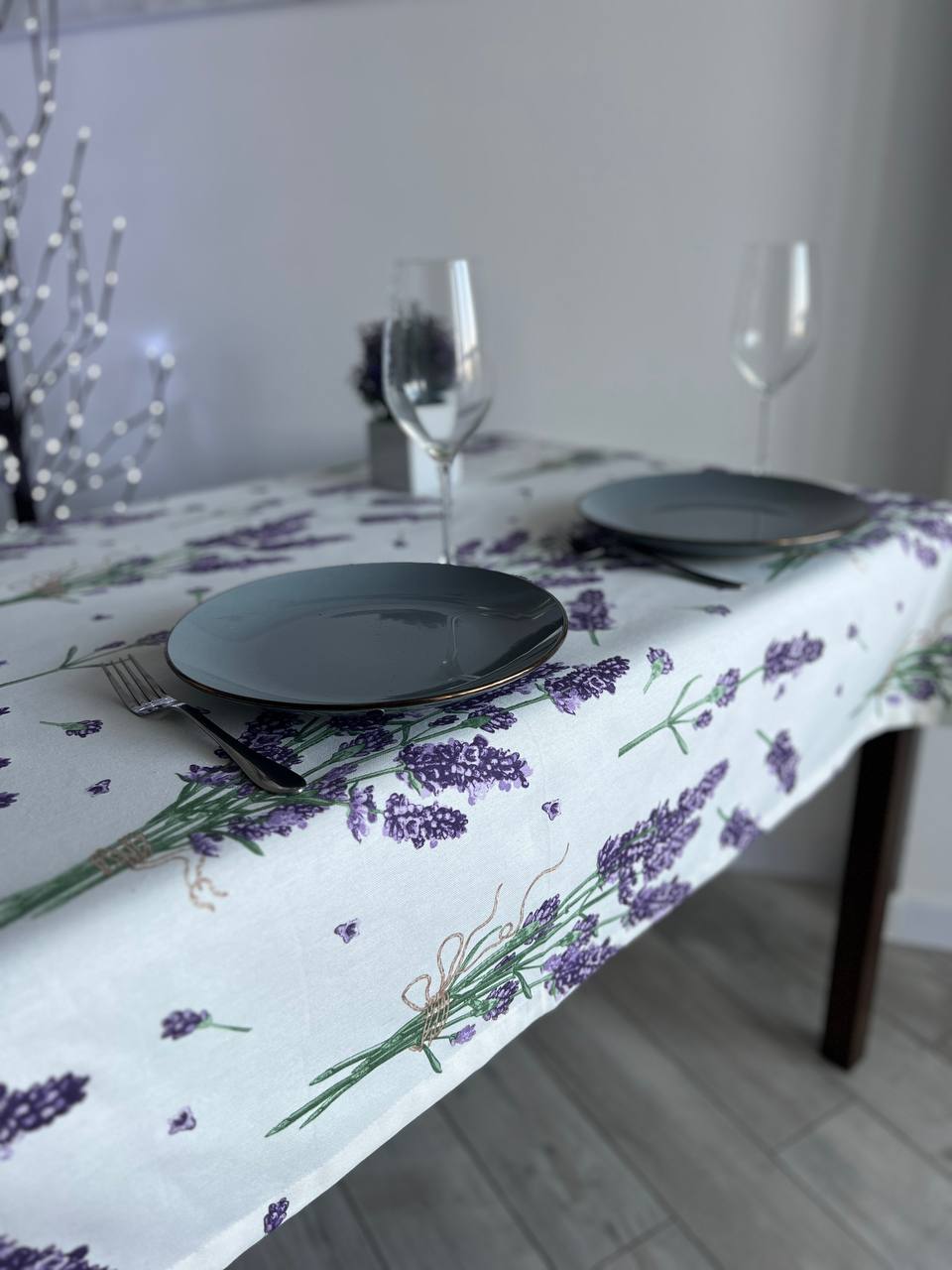 Linen waterproof tablecloth with Teflon, Geometry collection, luxury quality (custom or standard size)
