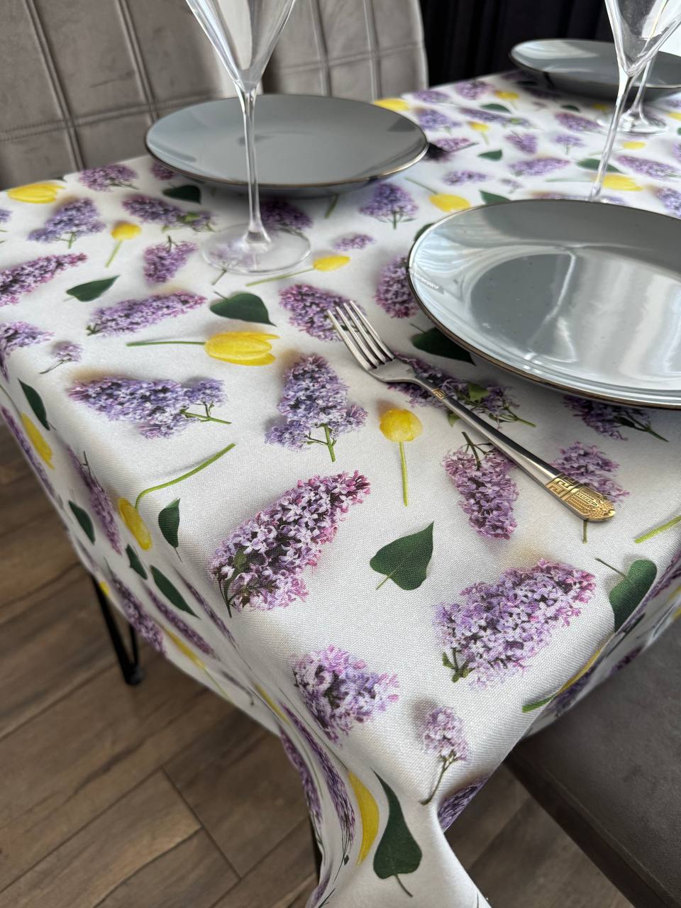 Linen waterproof tablecloth with Teflon, Geometry collection, luxury quality (custom or standard size)
