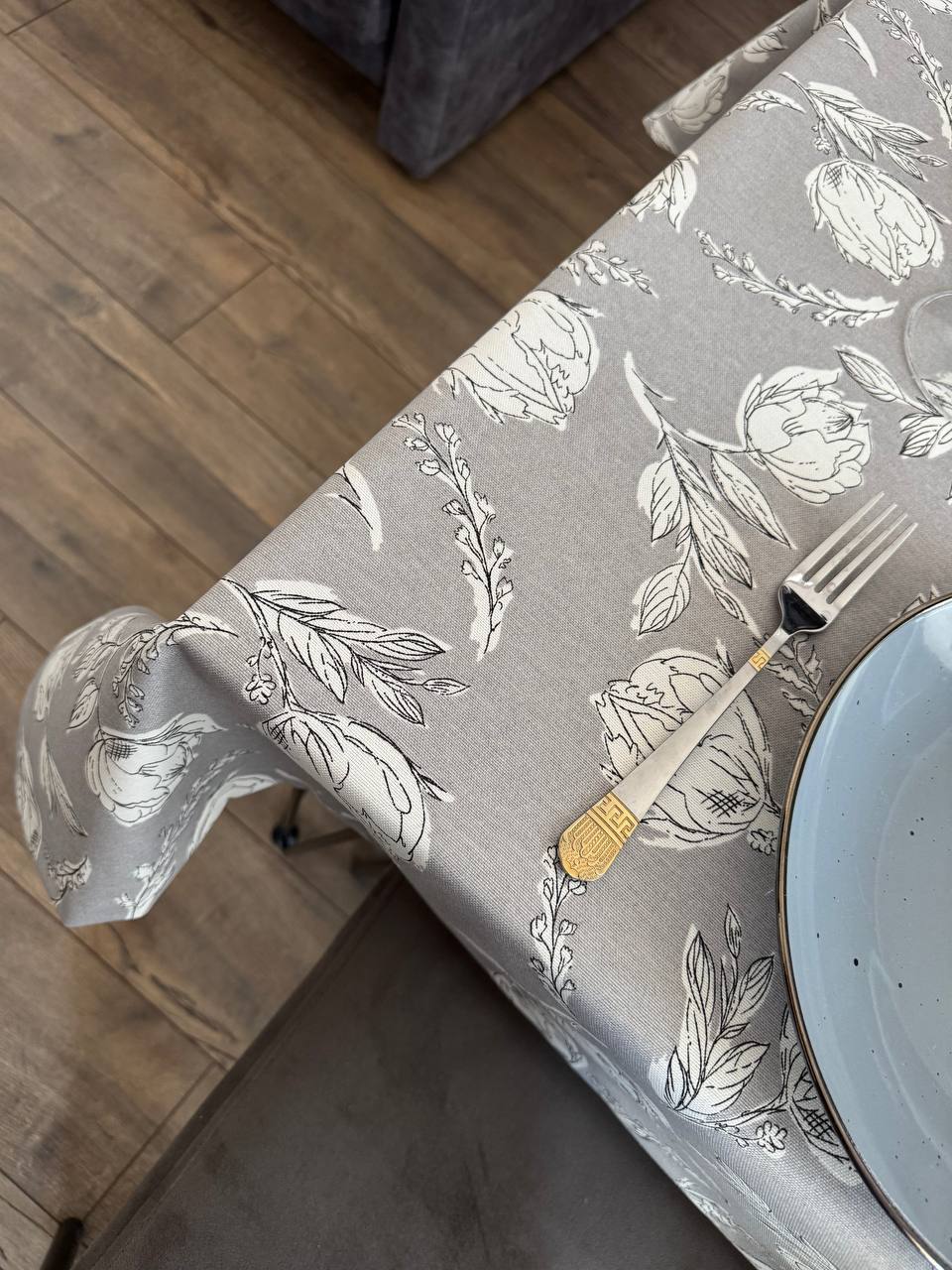 Linen waterproof tablecloth with Teflon, Geometry collection, luxury quality (custom or standard size)