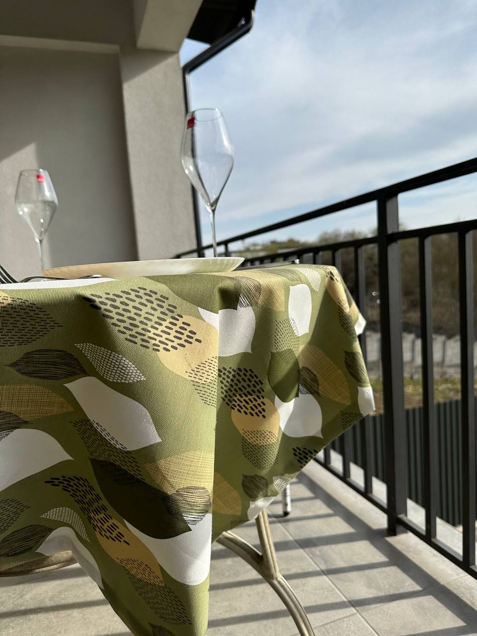Linen waterproof tablecloth with Teflon, Geometry collection, luxury quality (custom or standard size)