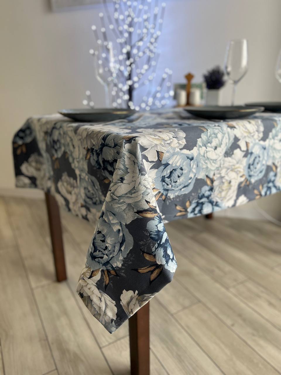 Linen waterproof tablecloth with Teflon, Geometry collection, luxury quality (custom or standard size)