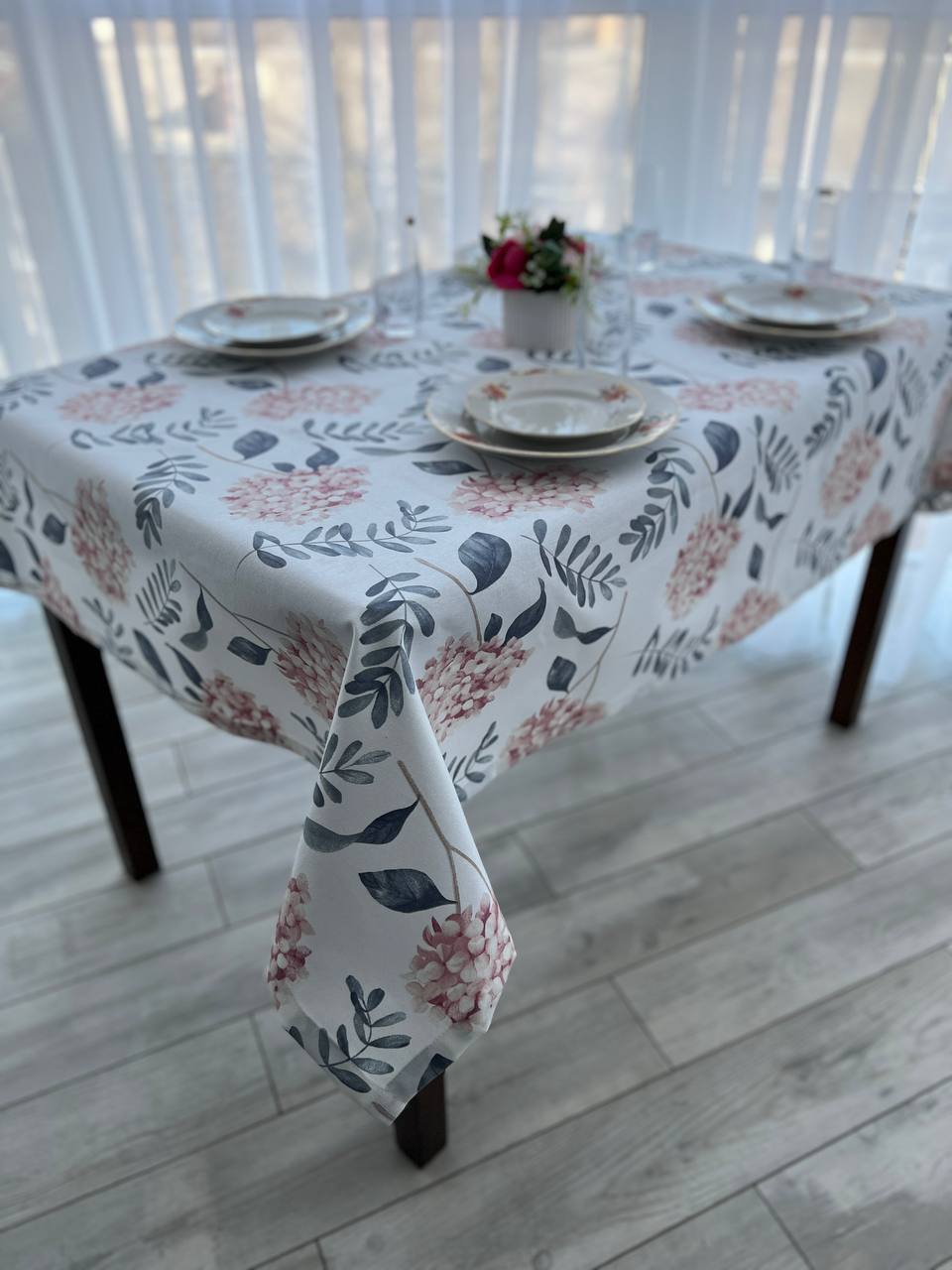 Linen waterproof tablecloth with Teflon, Geometry collection, luxury quality (custom or standard size)