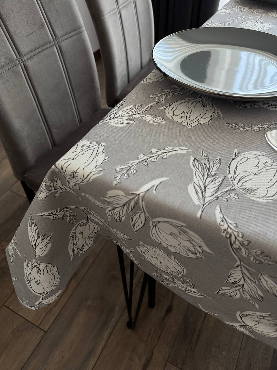 Linen waterproof tablecloth with Teflon, Geometry collection, luxury quality (custom or standard size)