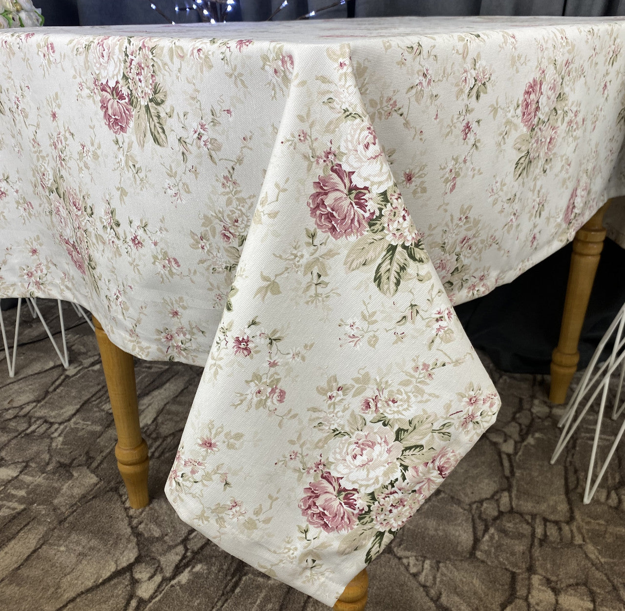 Linen waterproof tablecloth with Teflon, Geometry collection,  luxury quality (custom or standard size)
