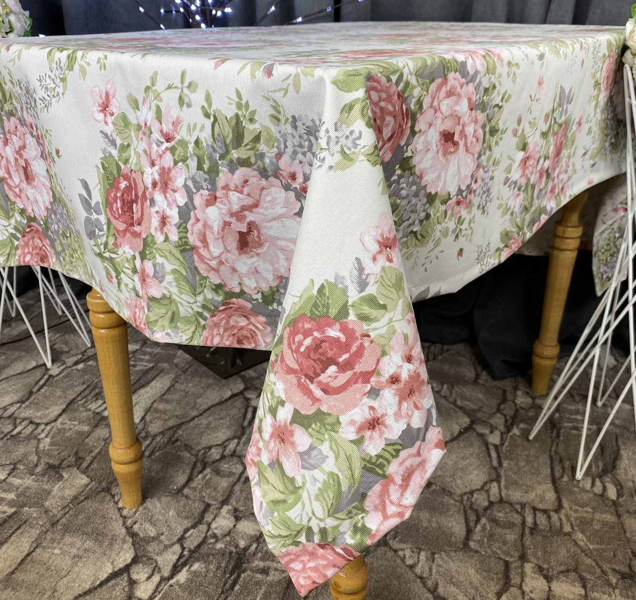 Linen waterproof tablecloth with Teflon, Geometry collection,  luxury quality (custom or standard size)