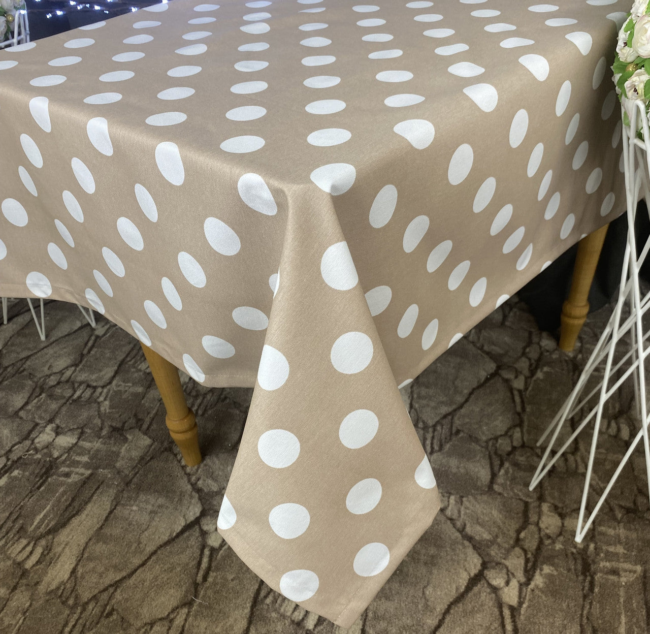 Linen waterproof tablecloth with Teflon, Geometry collection,  luxury quality (custom or standard size)
