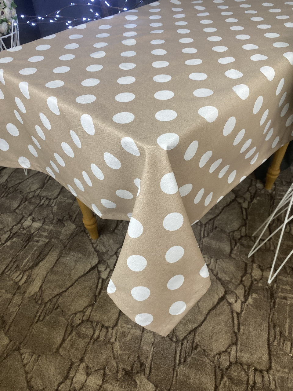 Linen waterproof tablecloth with Teflon, Geometry collection,  luxury quality (custom or standard size)