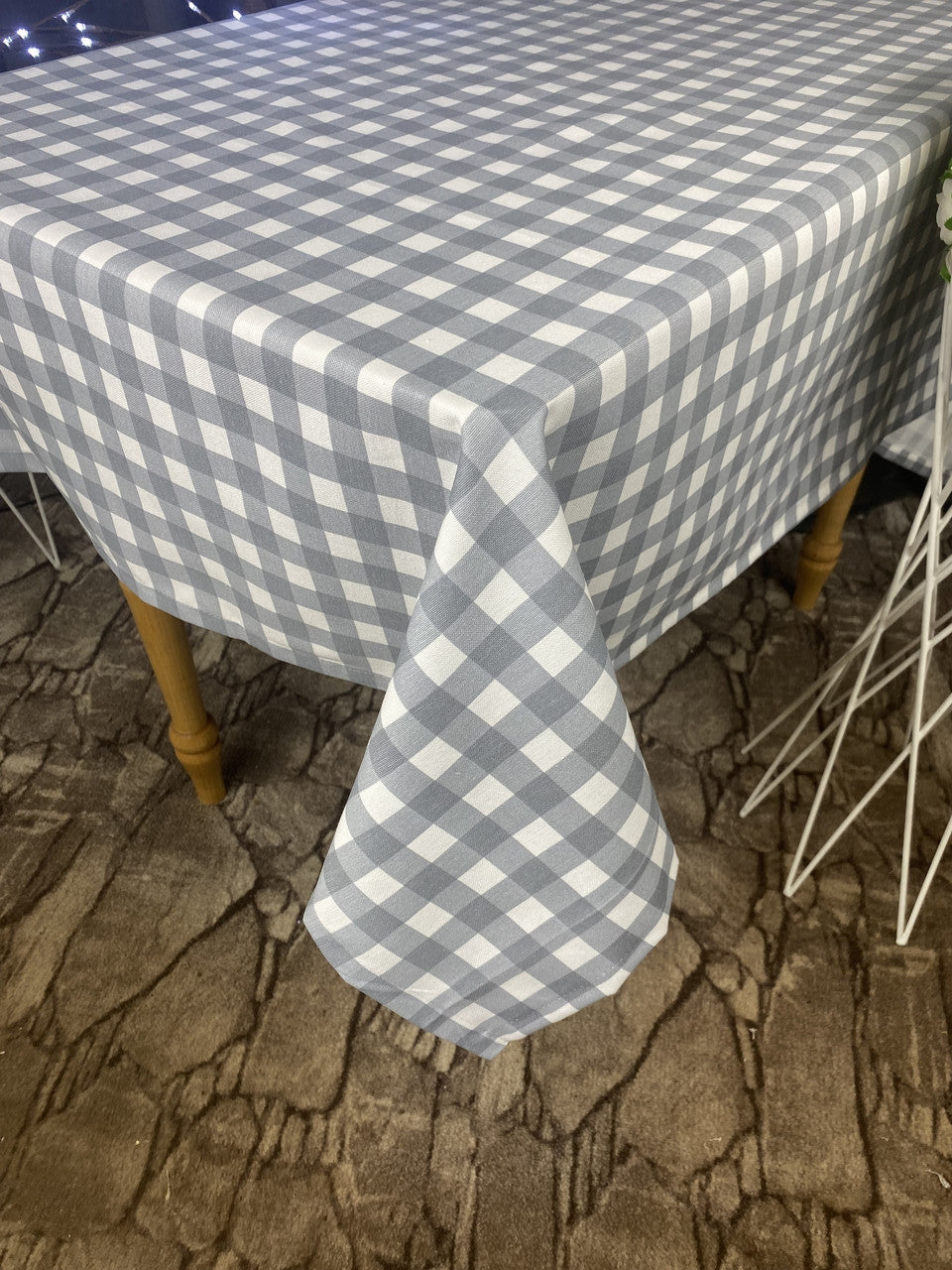 Linen waterproof tablecloth with Teflon, Geometry collection,  luxury quality (custom or standard size)