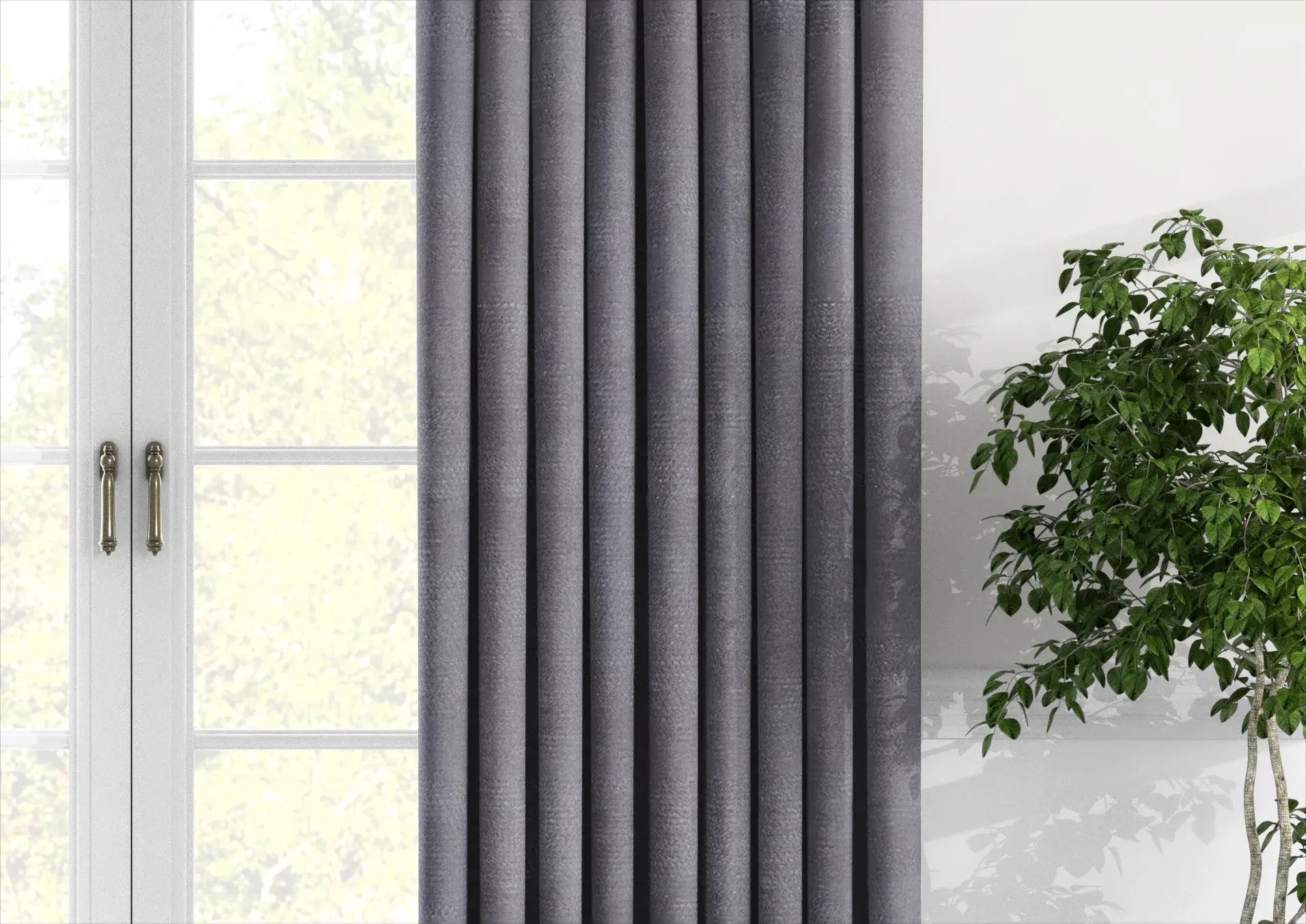 Microvelvet curtain