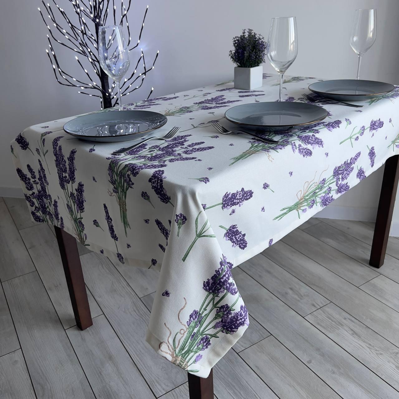 Linen waterproof tablecloth with Teflon, Geometry collection,  luxury quality (custom or standard size)