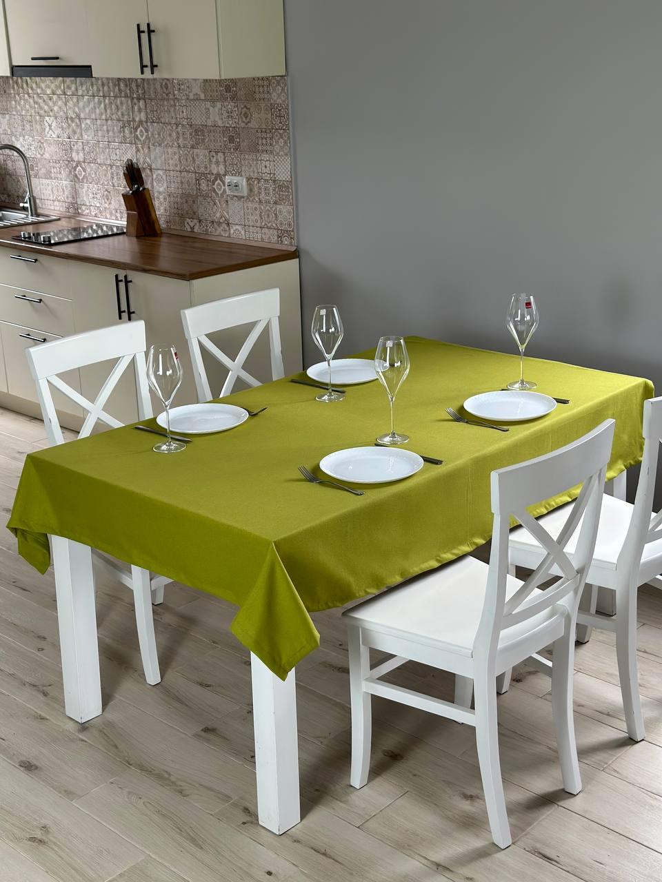 Linen waterproof tablecloth with Teflon, Geometry collection,  luxury quality (custom or standard size)