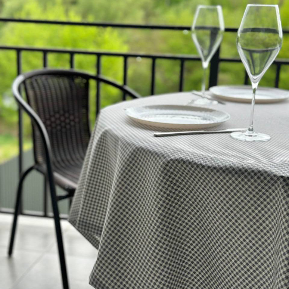 Linen waterproof tablecloth with Teflon, Geometry collection,  luxury quality (custom or standard size)