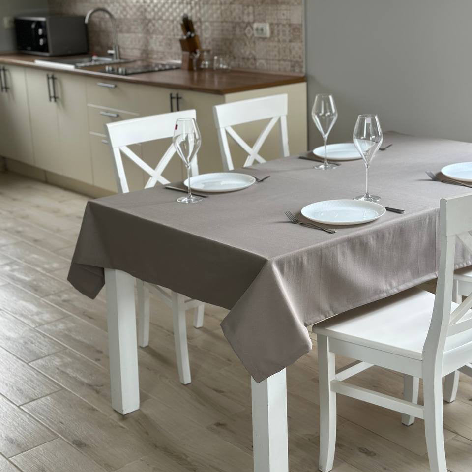 Linen waterproof tablecloth with Teflon, Geometry collection,  luxury quality (custom or standard size)