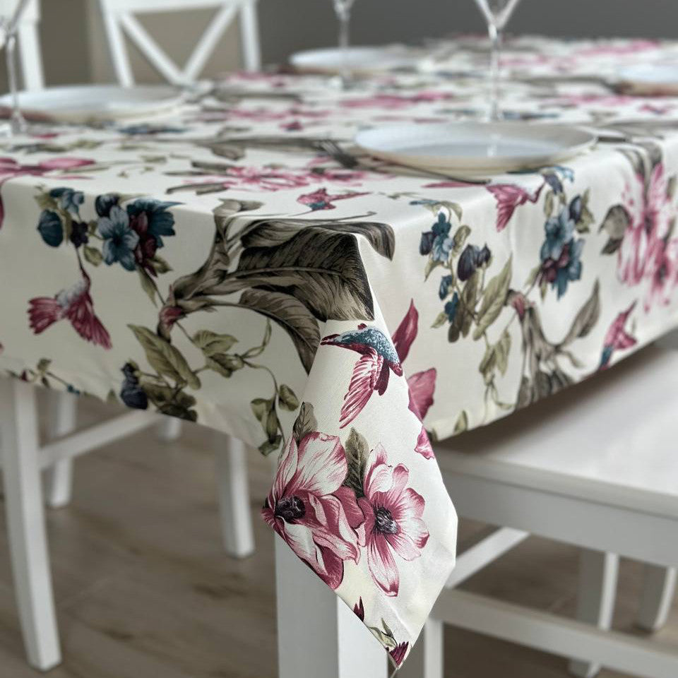 Linen waterproof tablecloth with Teflon, Geometry collection,  luxury quality (custom or standard size)