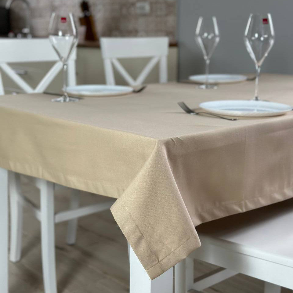 Linen waterproof tablecloth with Teflon, Geometry collection,  luxury quality (custom or standard size)