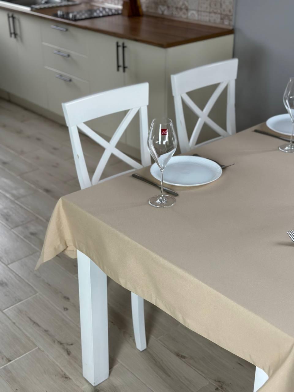 Linen waterproof tablecloth with Teflon, Geometry collection,  luxury quality (custom or standard size)