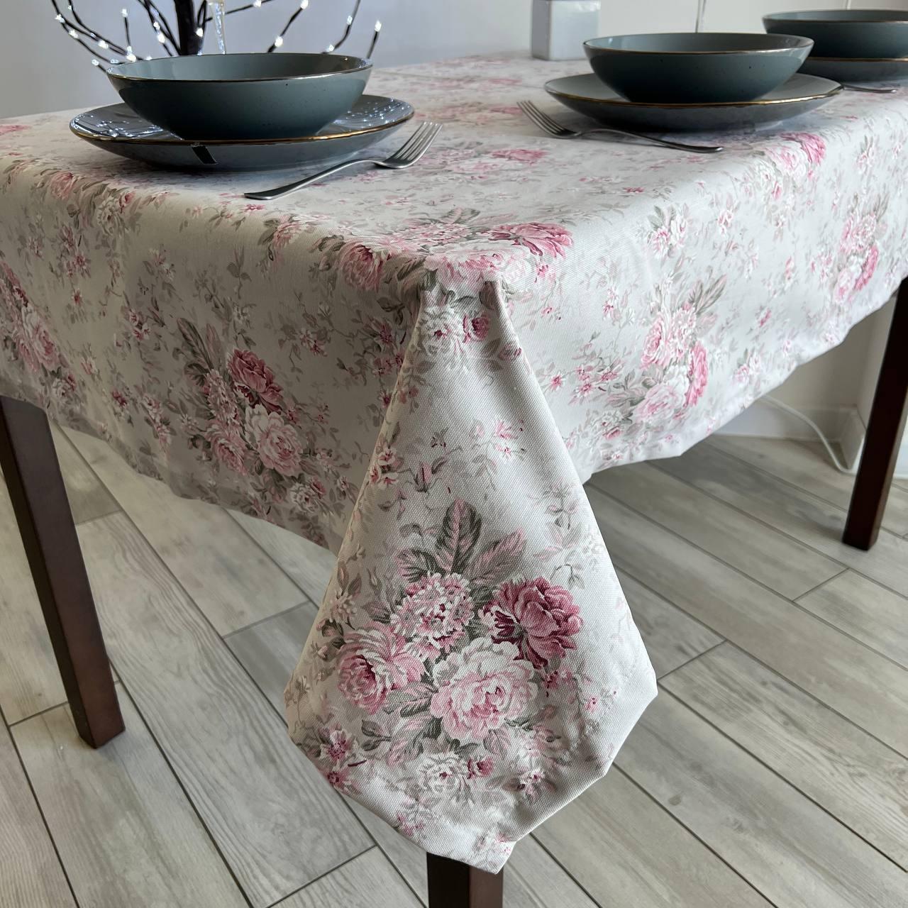 Linen waterproof tablecloth with Teflon, Geometry collection,  luxury quality (custom or standard size)