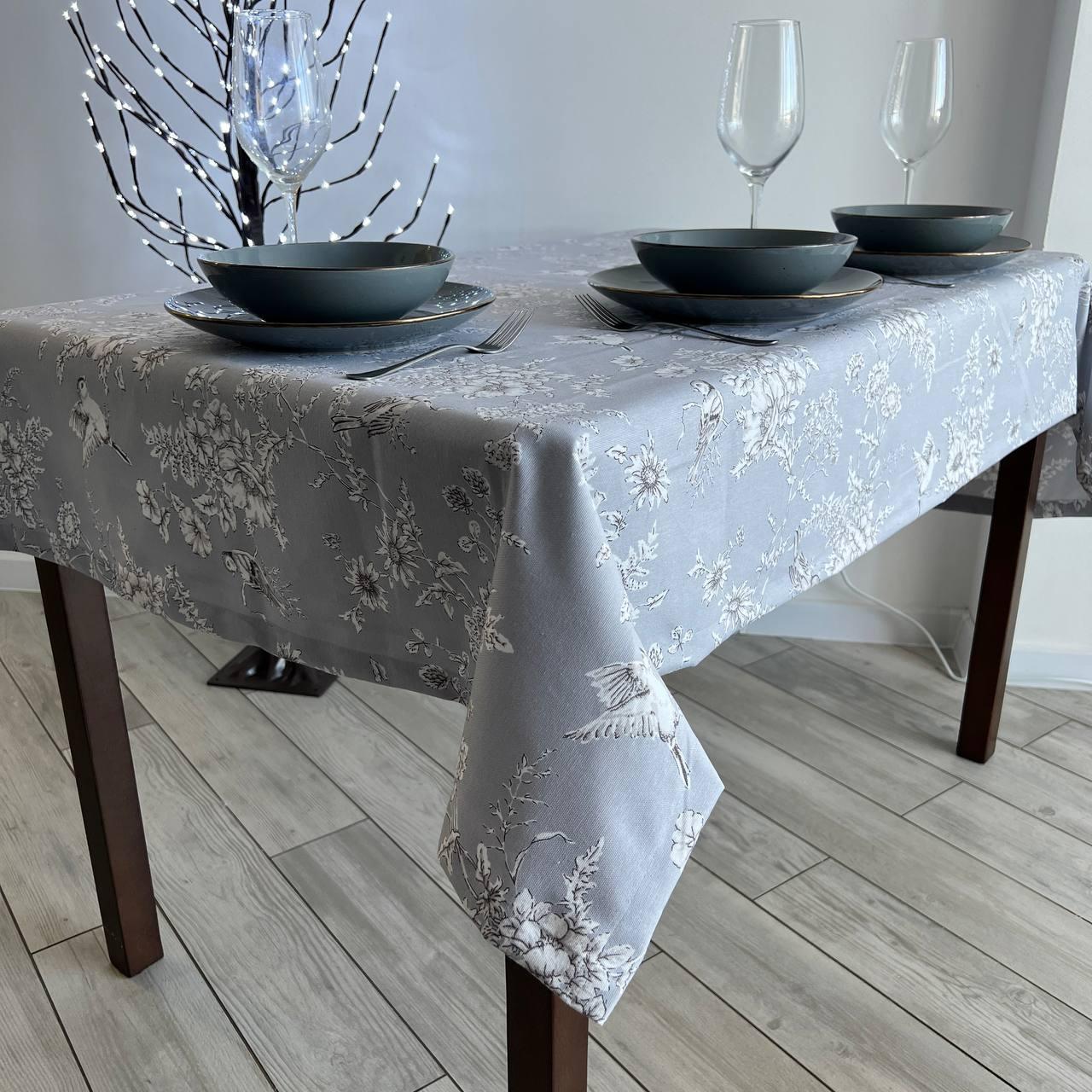 Linen waterproof tablecloth with Teflon, Geometry collection,  luxury quality (custom or standard size)