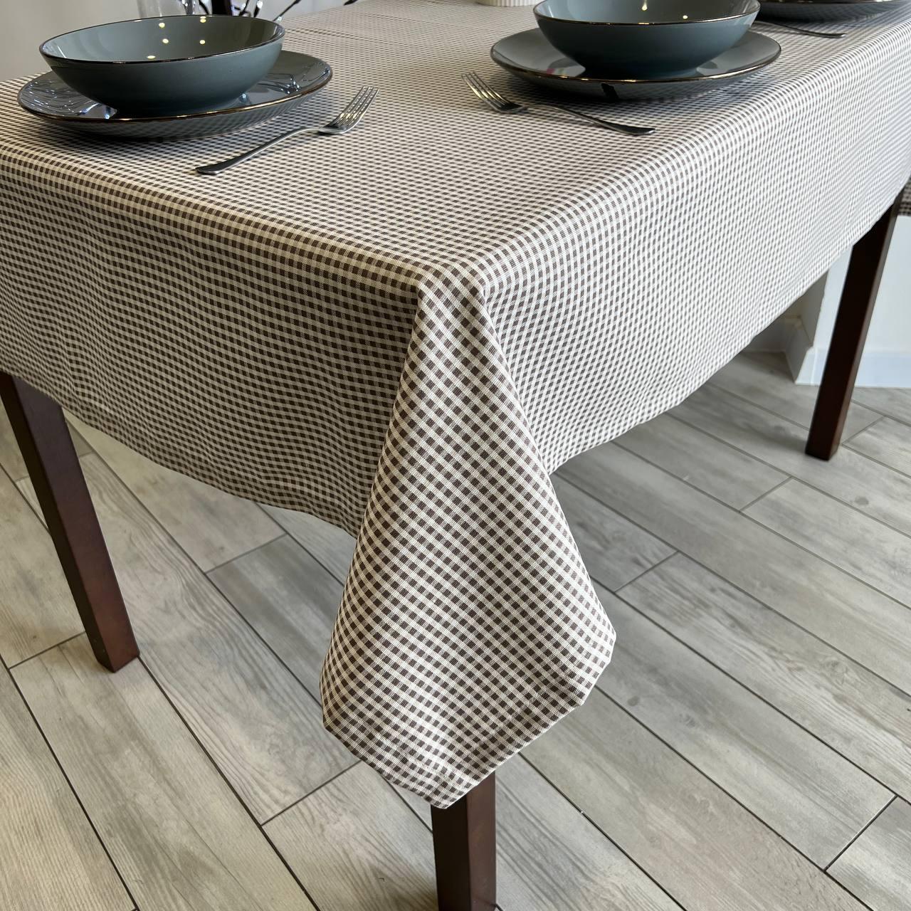 Linen waterproof tablecloth with Teflon, Geometry collection,  luxury quality (custom or standard size)