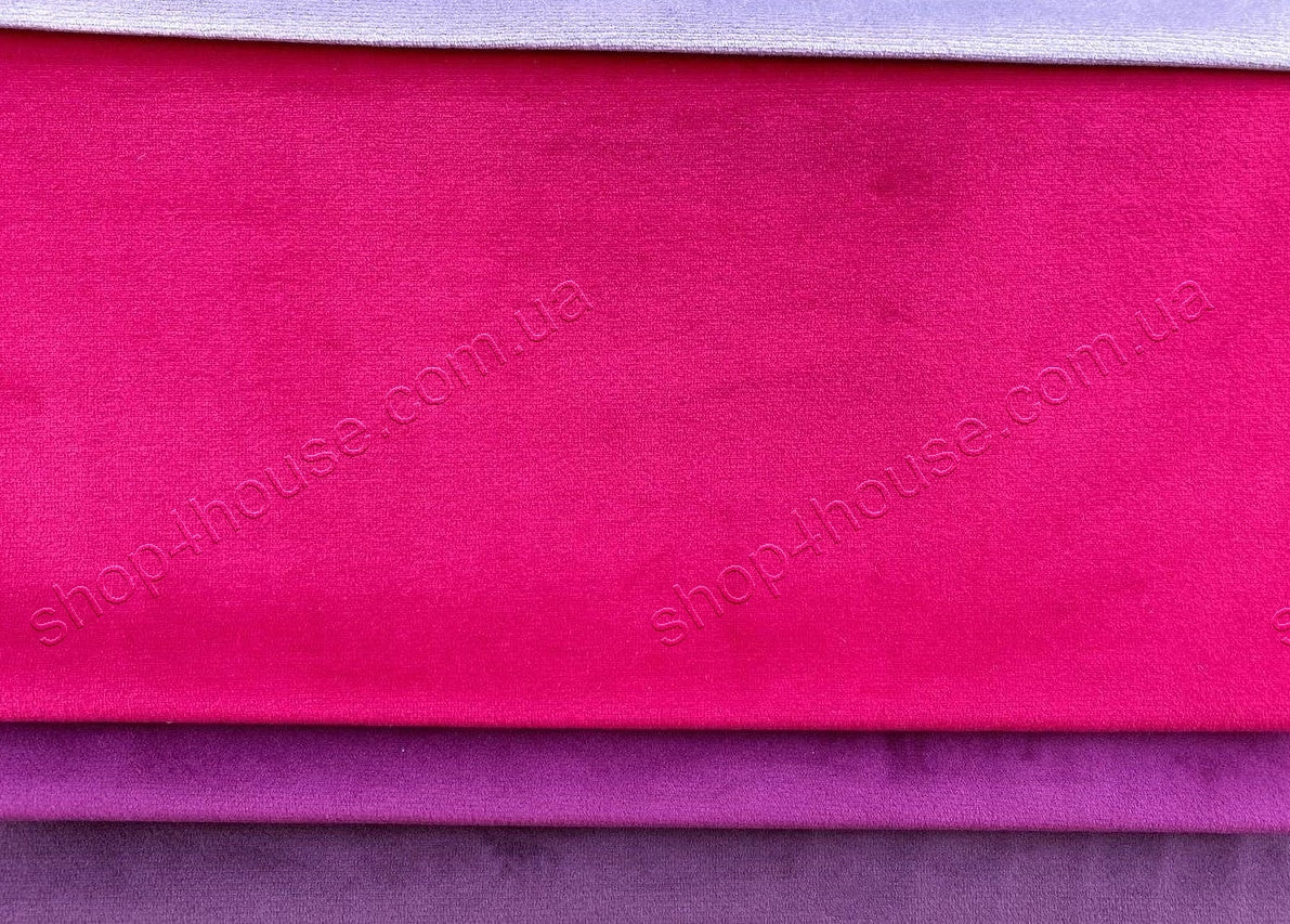 Velvet plain curtains, red color