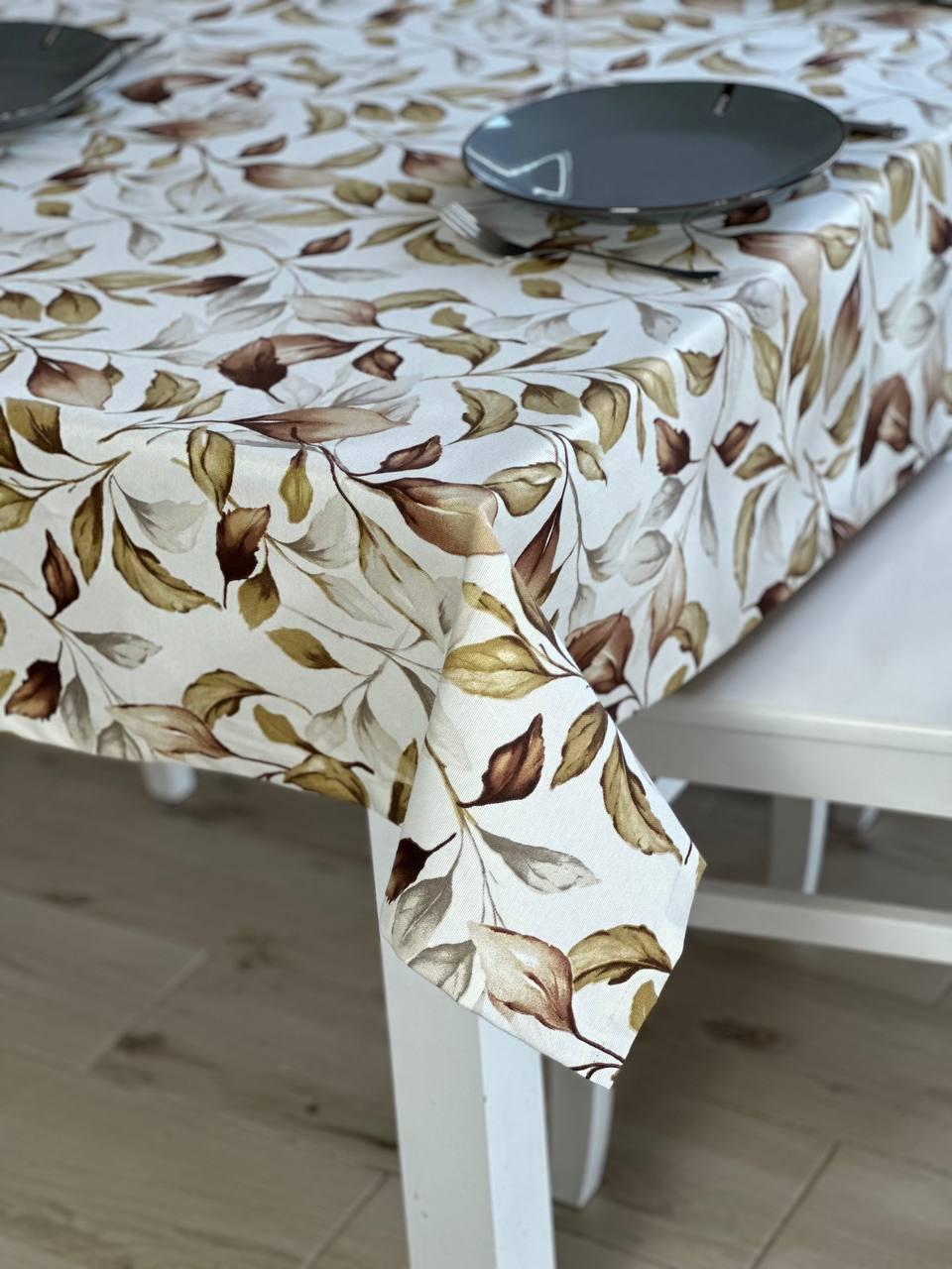Linen waterproof tablecloth with Teflon, Geometry collection,  luxury quality (custom or standard size)