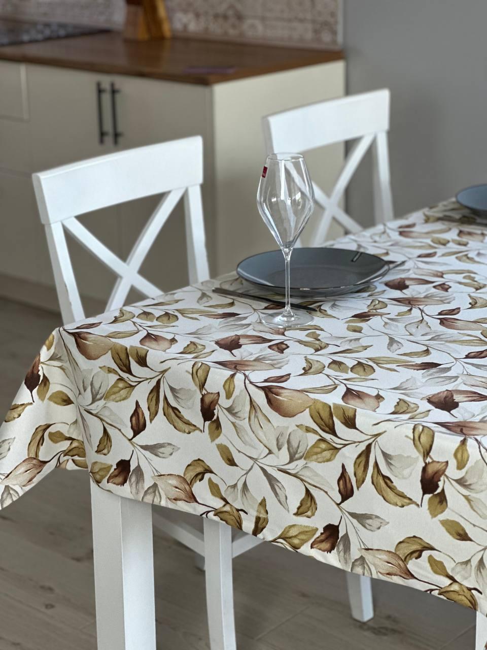 Linen waterproof tablecloth with Teflon, Geometry collection,  luxury quality (custom or standard size)