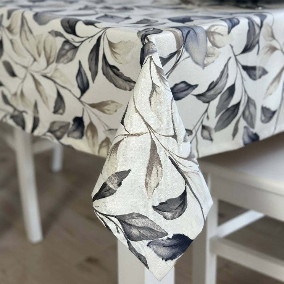 Linen waterproof tablecloth with Teflon, Geometry collection,  luxury quality (custom or standard size)