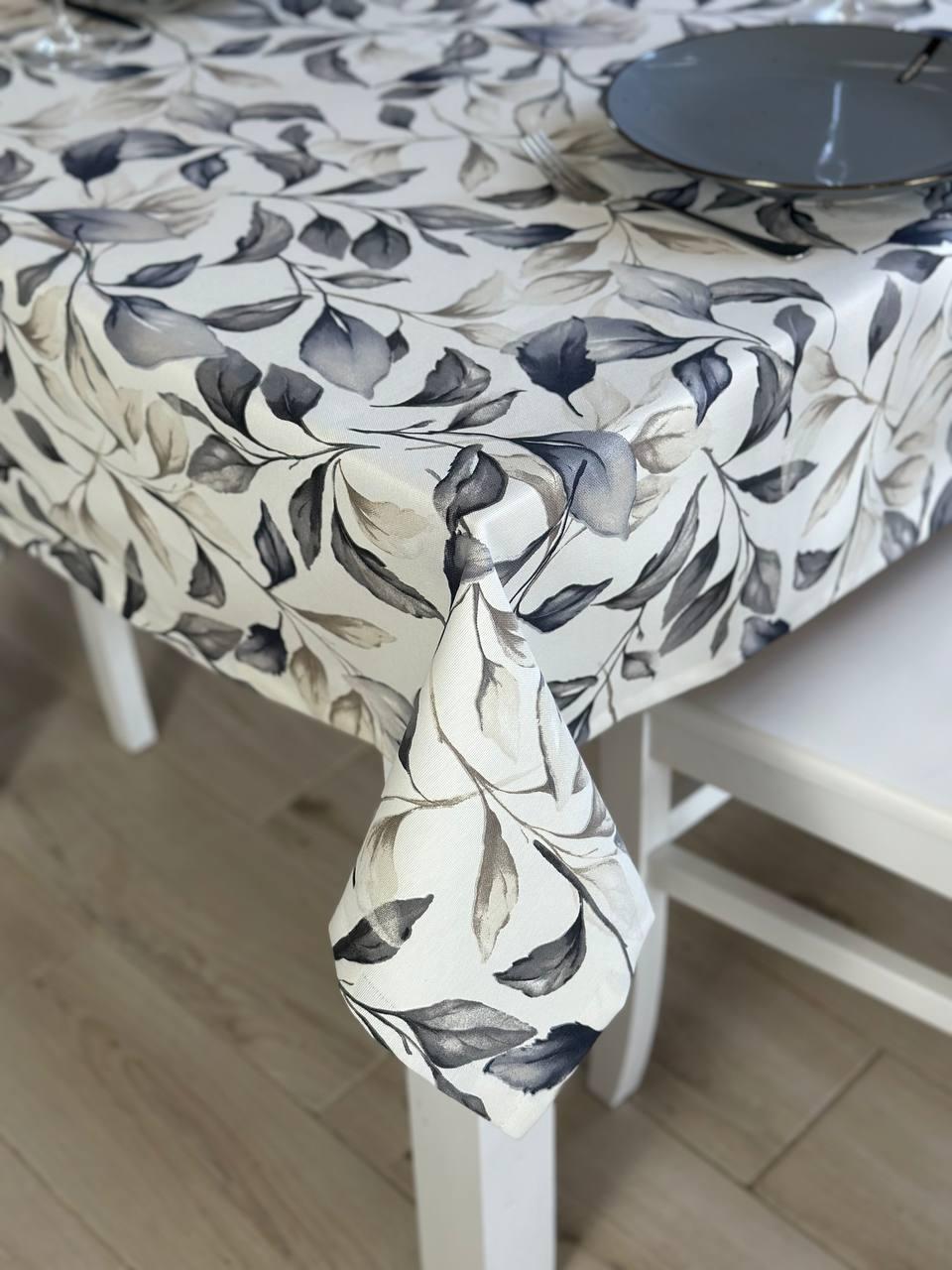Linen waterproof tablecloth with Teflon, Geometry collection,  luxury quality (custom or standard size)