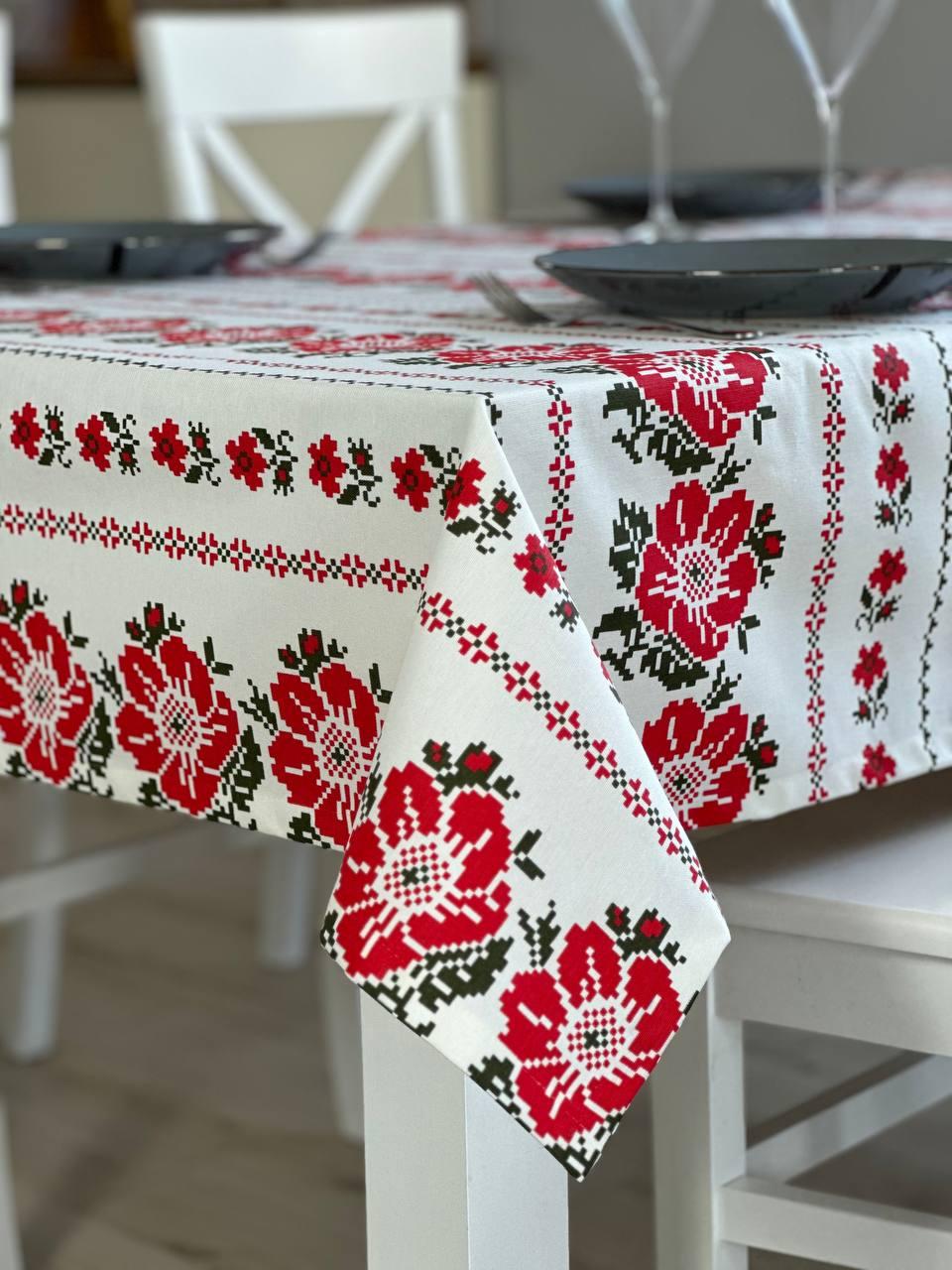 Linen waterproof tablecloth with Teflon, Geometry collection,  luxury quality (custom or standard size)