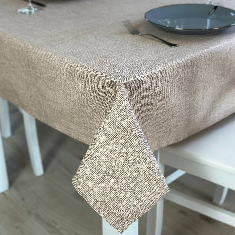Linen waterproof tablecloth with Teflon, Geometry collection,  luxury quality (custom or standard size)