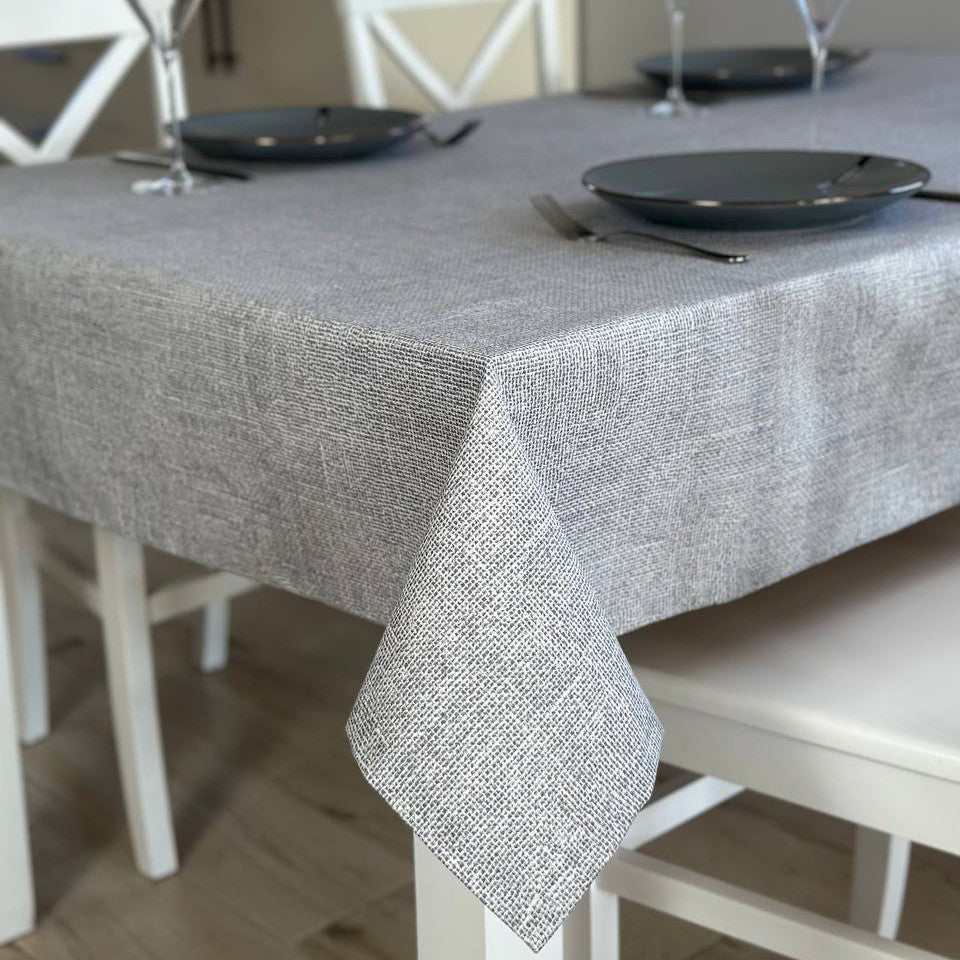 Linen waterproof tablecloth with Teflon, Geometry collection,  luxury quality (custom or standard size)