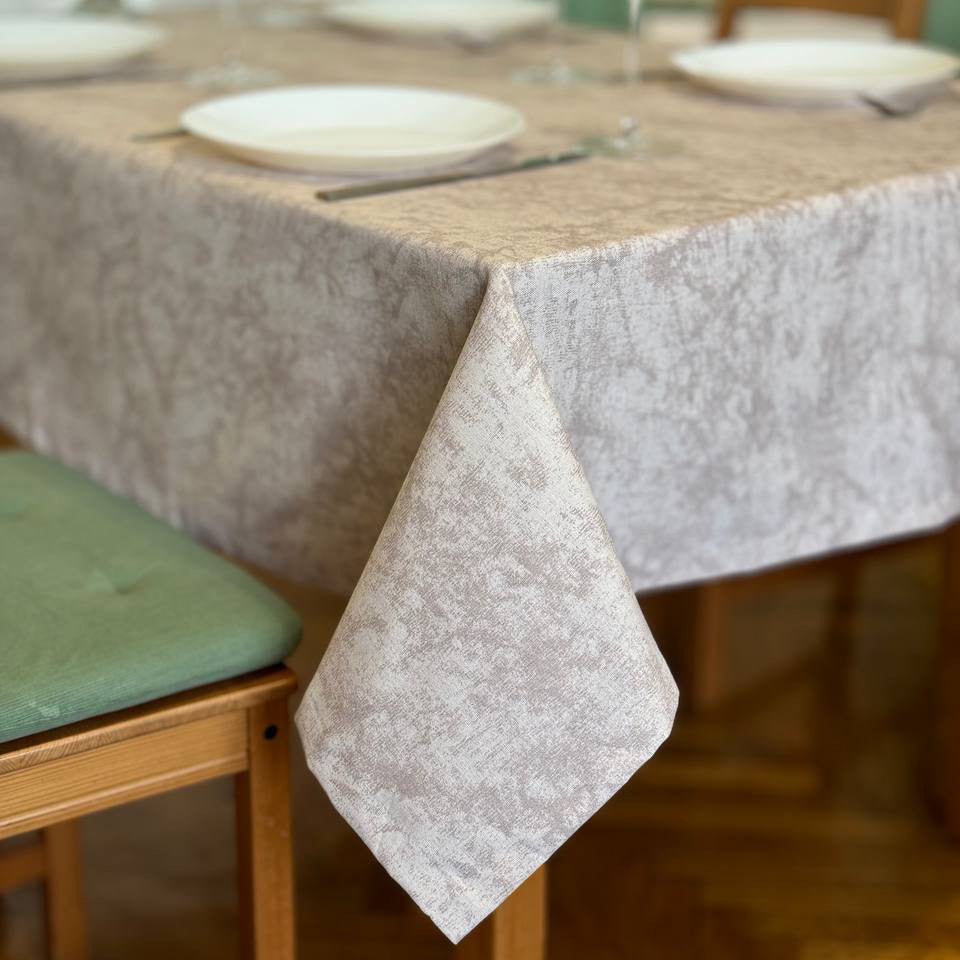 Linen waterproof tablecloth with Teflon, Geometry collection,  luxury quality (custom or standard size)
