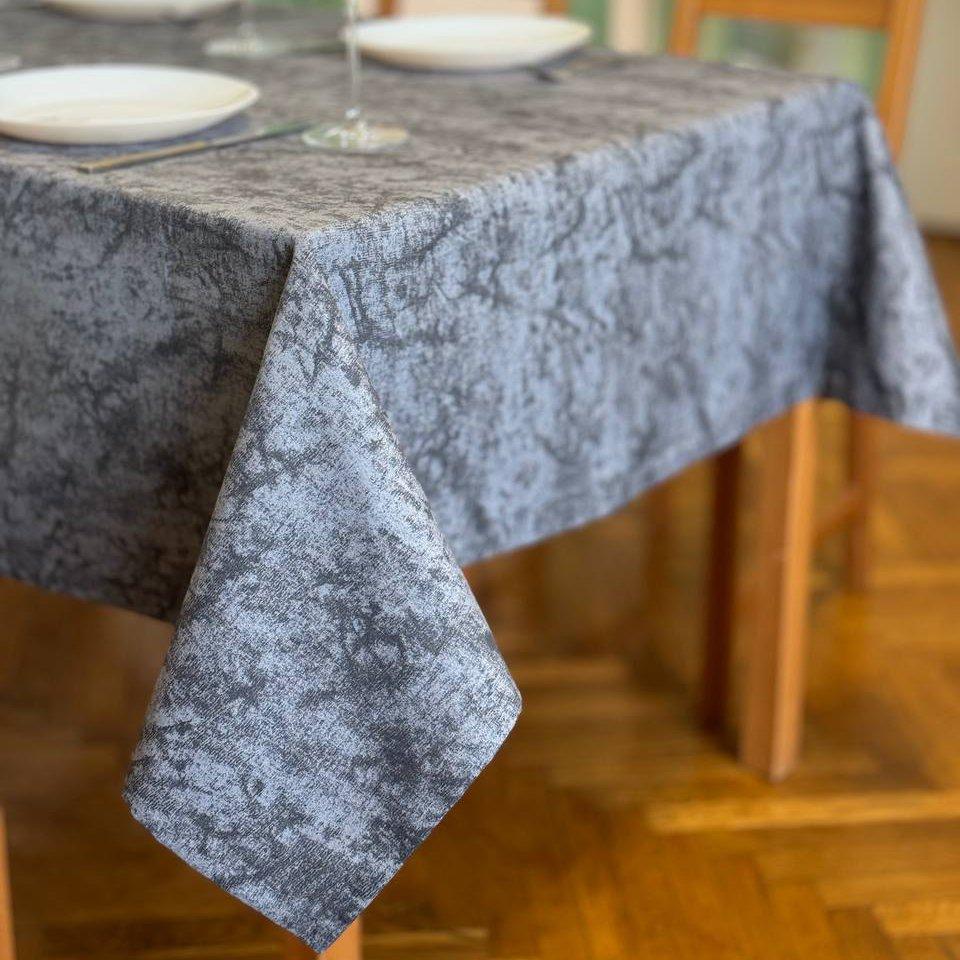 Linen waterproof tablecloth with Teflon, Geometry collection,  luxury quality (custom or standard size)