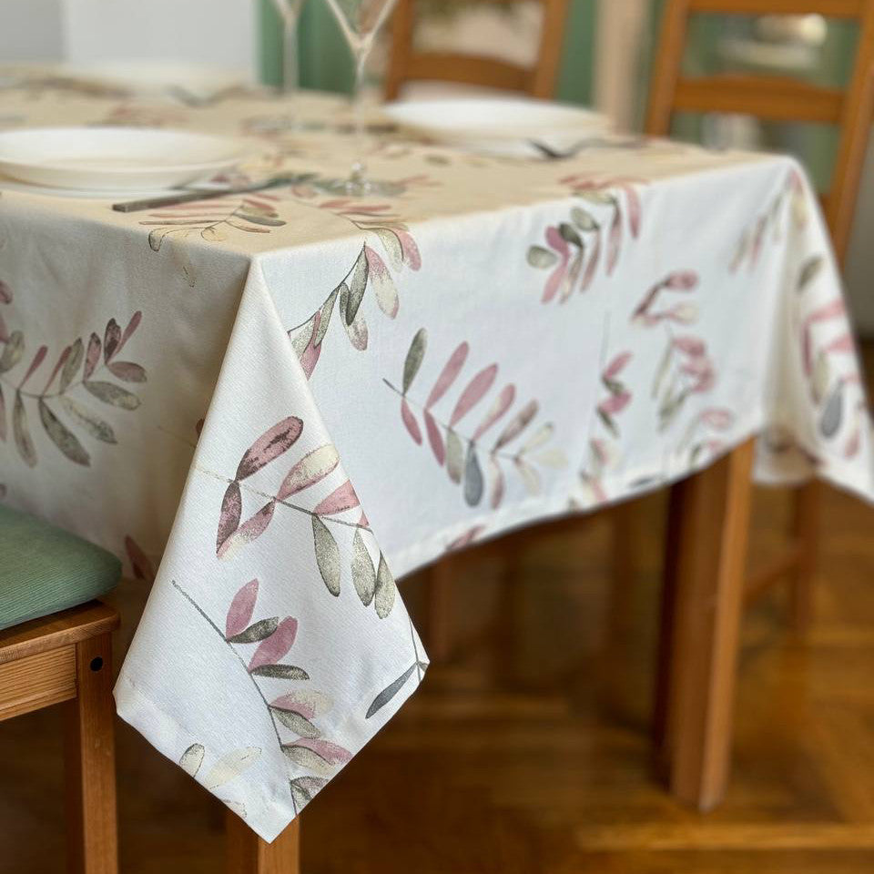 Linen waterproof tablecloth with Teflon, Geometry collection,  luxury quality (custom or standard size)