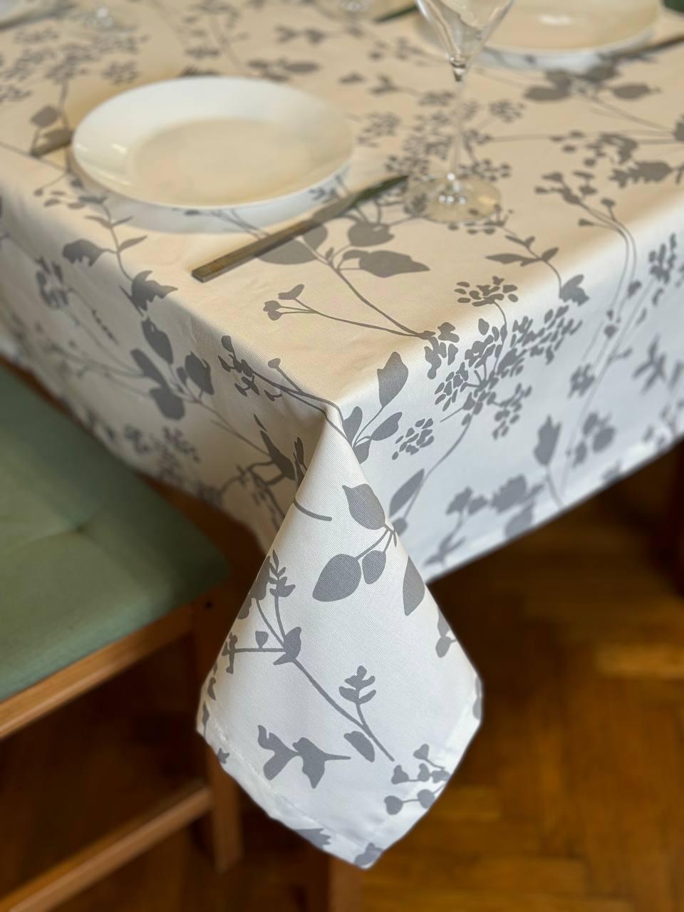 Linen waterproof tablecloth with Teflon, Geometry collection,  luxury quality (custom or standard size)