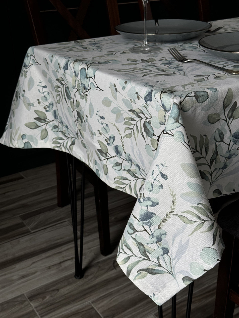 Linen waterproof tablecloth with Teflon, Geometry collection,  luxury quality (custom or standard size)
